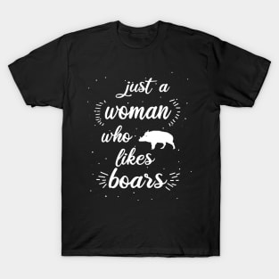 Women boar girl saying huntress T-Shirt